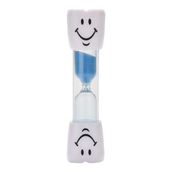 3 Minutes Smiling Face The Hourglass for Kids Toothbrush Timer Sand Clock, blue sand